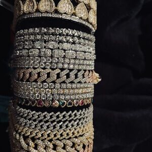 Elegant Multi-Color Crystal Bracelet Set